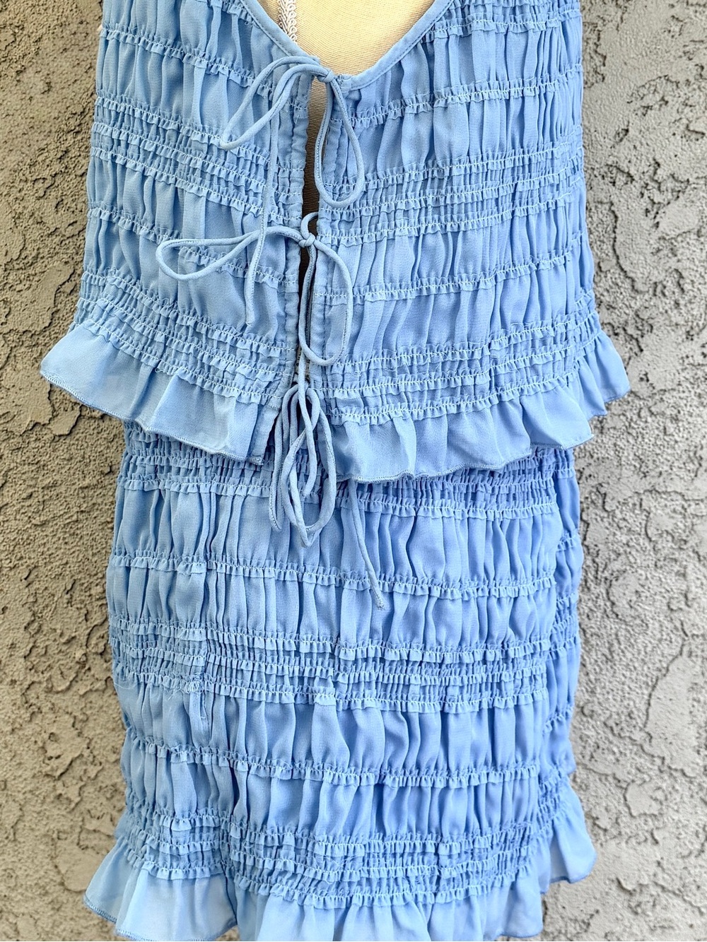 Abercrombie & Fitch Set Ruched Ruffled Halter & Mini Skort Size Large - Picture 11 of 13